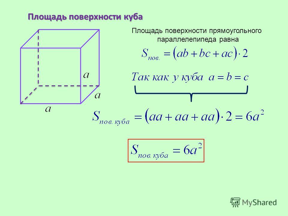 Картинка объем куба и параллелепипеда