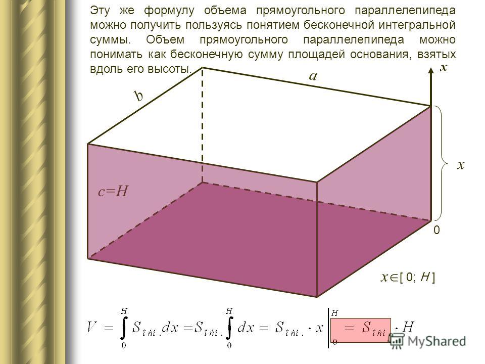 3 объем прямоугольного параллелепипеда