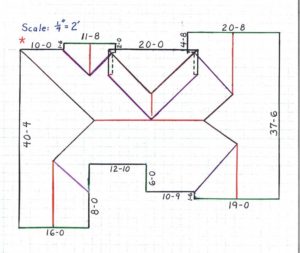 Roof Outline Plan Drawing