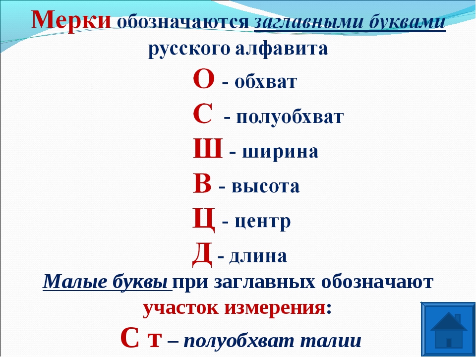 Как обозначается ширин. Какой буквой обозначается. Расшифруйте обозначение мерок. Обозначения мерок 5 класс технология.