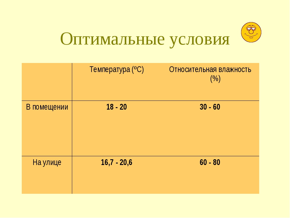 Какая оптимальная влажность. Оптимальная Относительная влажность. Оптимальные условия температуры и влажности. Класс температурных условий. Температурные условия для человека.