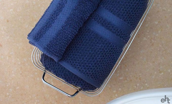 blue bathroom towels