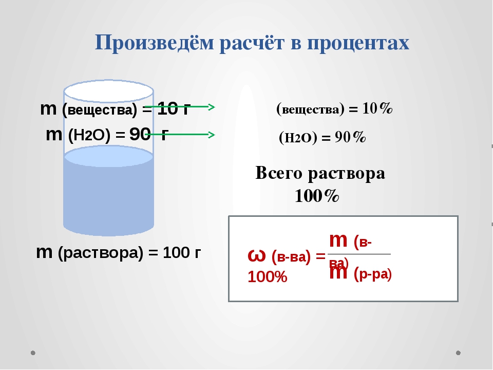 Процент раствора. Процент раствора как посчитать. Формула расчета процентов вещества в растворах. Как посчитать процент вещества в растворе. Как рассчитать 2 процента раствора.