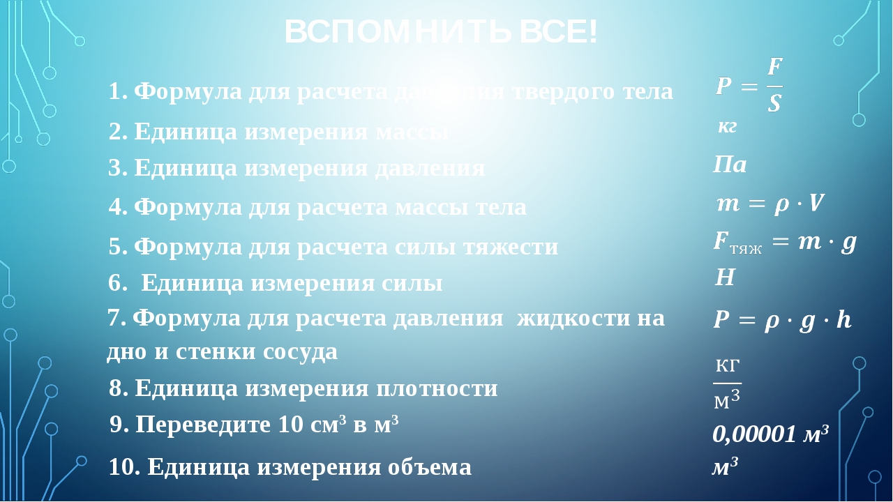 Что проходят в 8. Физические формулы 7. Формулы по физике 7 класс. Формулы по физике 7 класс давление. Формулы физика 7 класс.