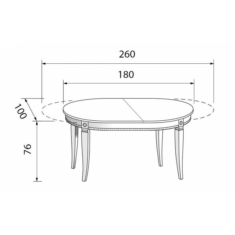 Размер кухонного стола на 6 персон