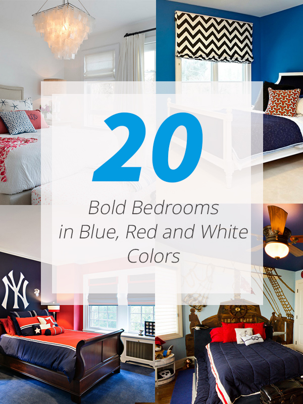 blue red white bedrooms