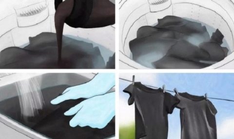 как восстановить цвет черной одежды