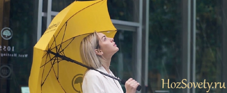зонт и девушка