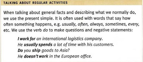 talking in English about regular Logistic activities