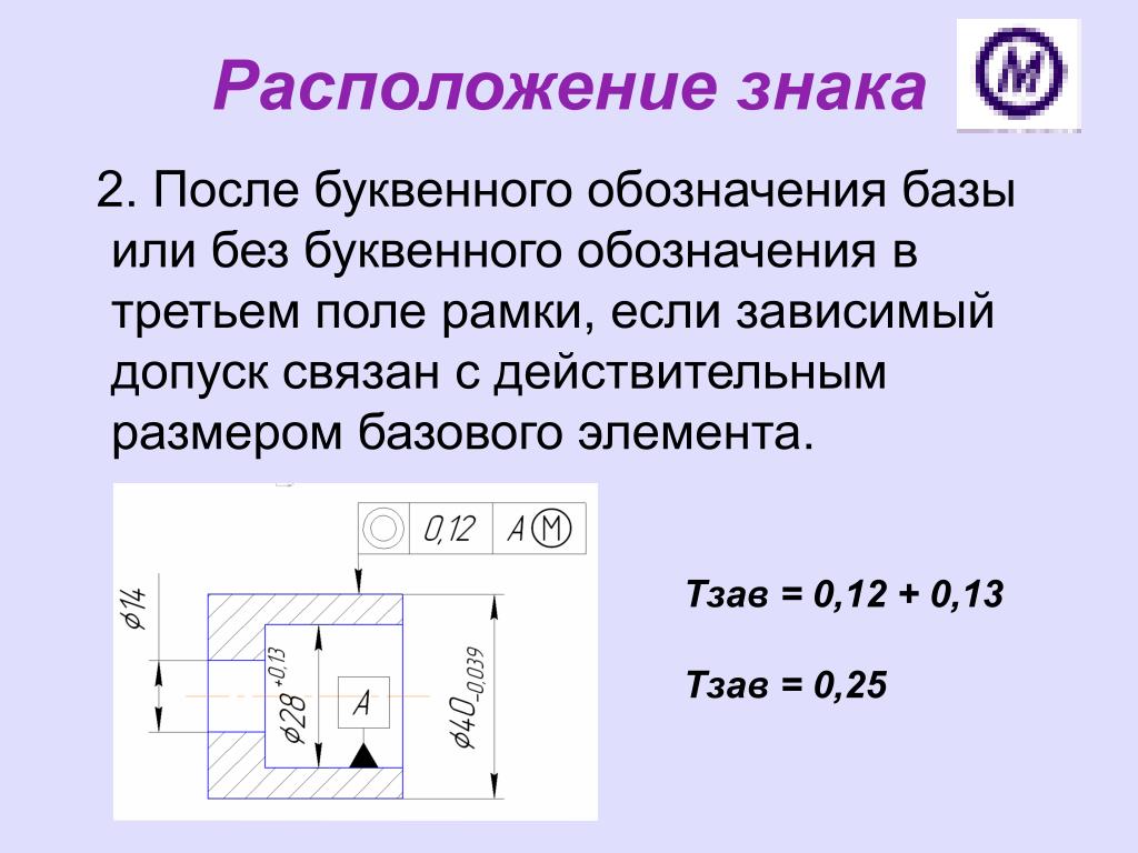 Размеры основно