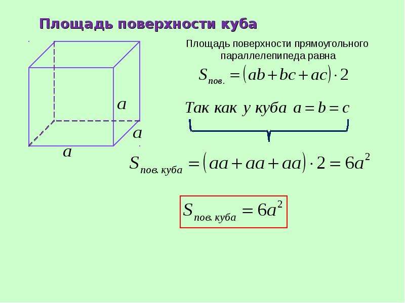 Картинка объем куба и параллелепипеда