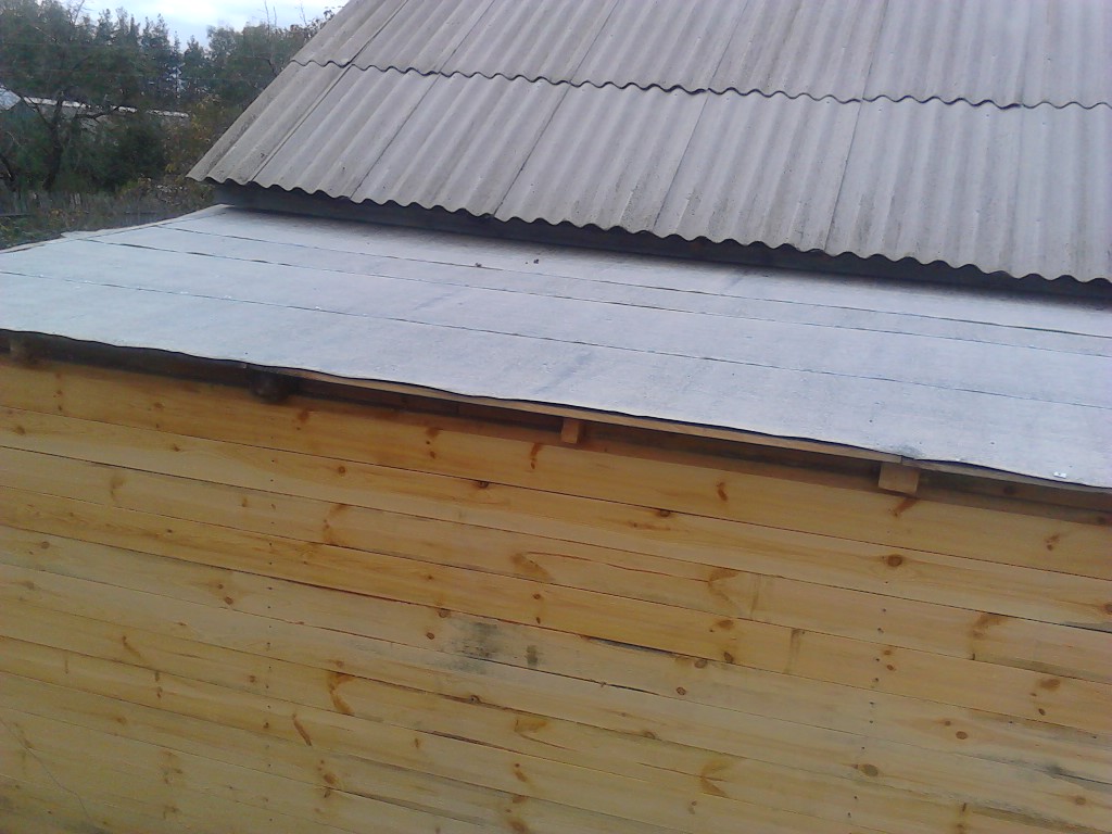 Крыша крытая рубероидом