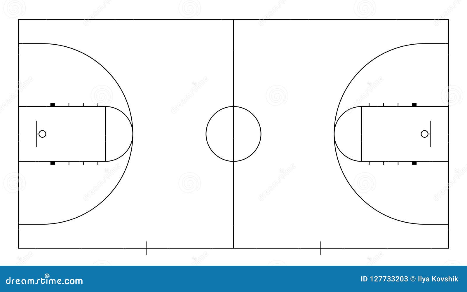 Баскетбольная площадка рисунок разметка
