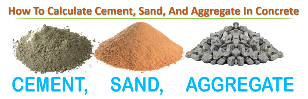 cement sand aggregate quantity in 1 cubic meter