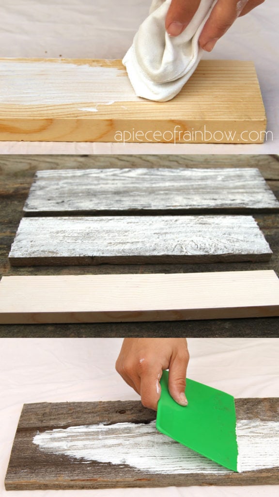 how to whitewash pine, pallet or reclaimed wood