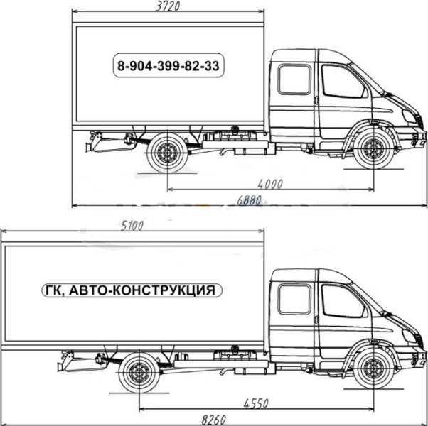 Высота борта газели бортовой