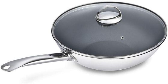 Home Wok For Induction With Glass Cover