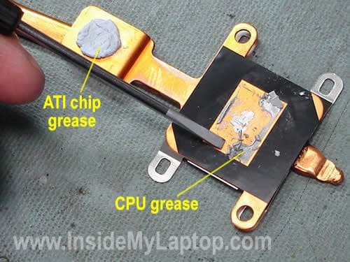 Remove old thermal grease
