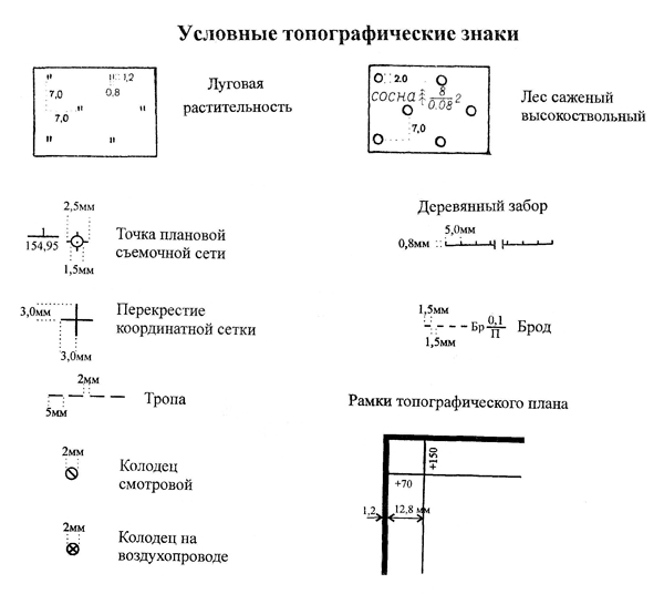 Условная в геодезии. Условные обозначения геодезической съемки. Условные обозначения топографической съемки ограждения.