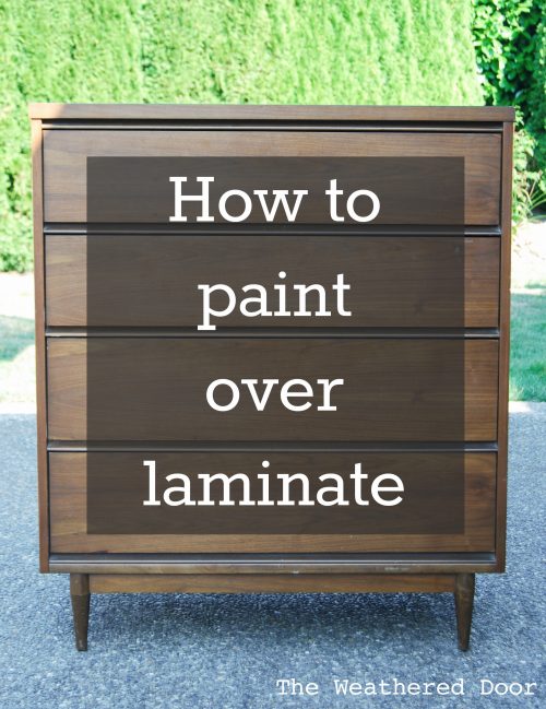 How to Paint Over Laminate and why I love furniture with laminate tops (and why you should too!) from theweathereddoor.com