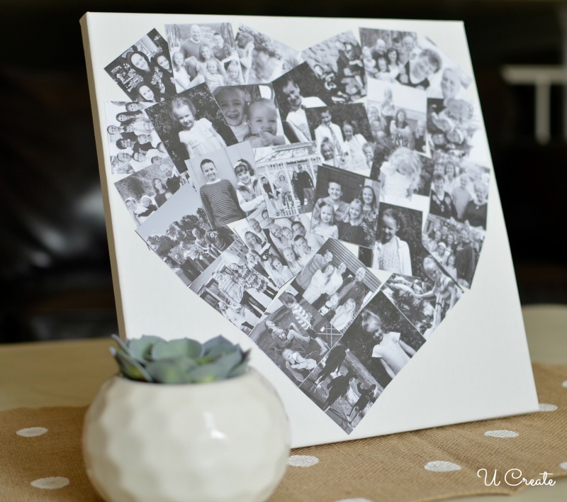 Collage Heart Canvas Tutorial by U Create