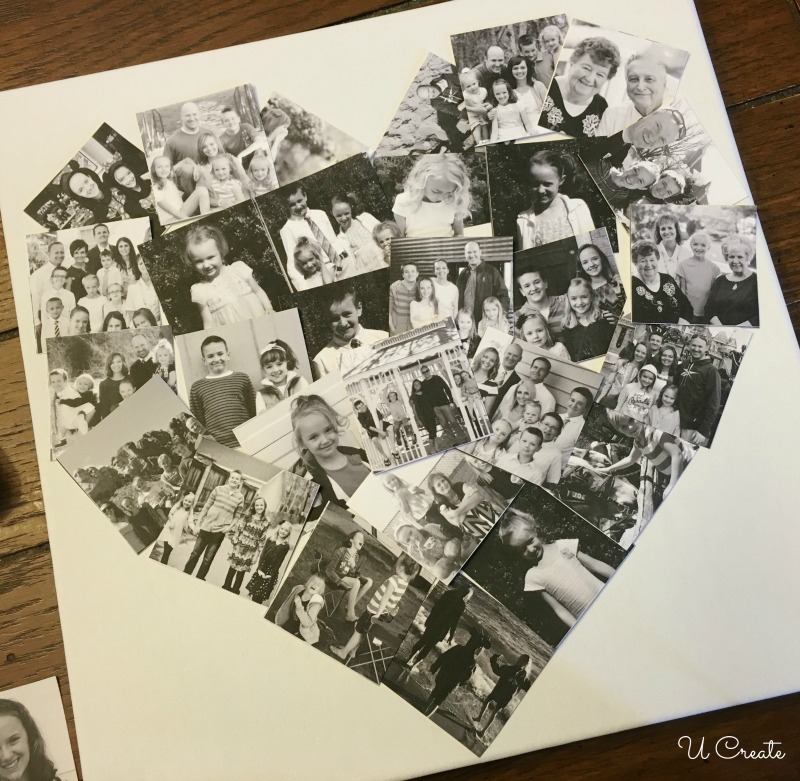 Heart Collage Canvas Tutorial by U Create